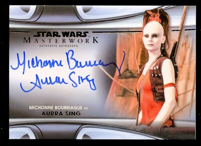#ad Michonne Bourriague as Aurra Sing signed auto 2021 Topps Star Wars Masterwork