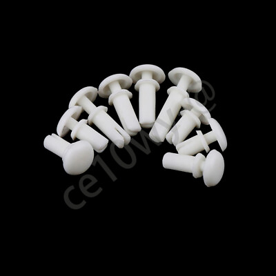 #ad White Plastic Nylon Fastener Rivets Push in Clips for Substrates PC board Etc