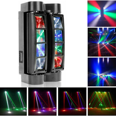 #ad 8 LED Spider Moving Head Stage Lighting 4 IN 1 Beam DMX Disco Party DJ Lights