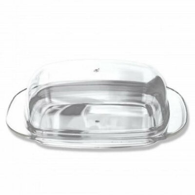 #ad Large Clear Acrylic Covered Double Wide Butter Serving Storage Dish Tray w Lid $8.99