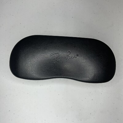 #ad Ray Ban Glasses Case Black Hard Clam Shell