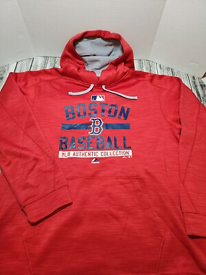 #ad Majestic Boston Red Sox MLB ThermaBase Hoodie Red Men’s Large