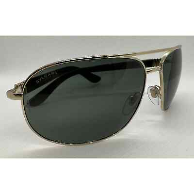 #ad BVLGARI 5028 278 71 64 15 125 3N Sun Glasses Dark Grey Lense Gold Frame