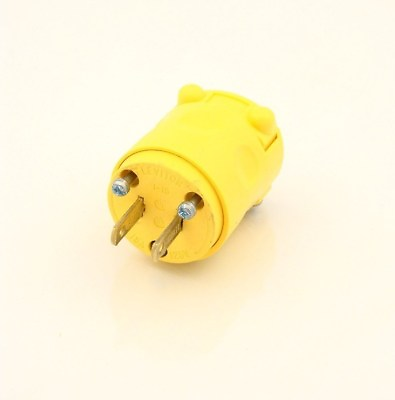 #ad Leviton 115PV Residential Grade Non Polarized Plug yellow QTY 7