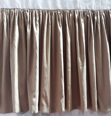 #ad Taupe Solid Dust Ruffled Bed Skirt 700 TC Cotton Split Open Corner New $64.00