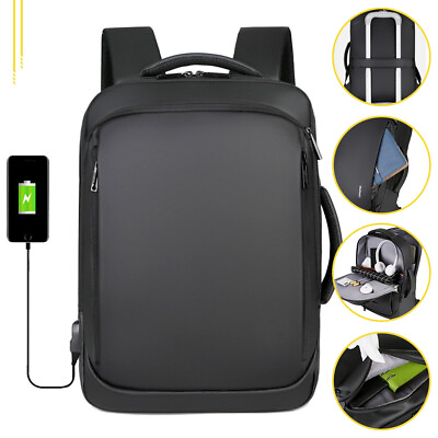 #ad Men#x27;s Backpack Laptop Bag Anti Theft Business Travel School Shoulder Rucksack $29.44