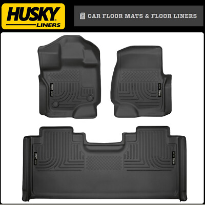 #ad Husky Liners WeatherBeater Floor Mats for 2015 2024 Ford F 150 Extended Cab