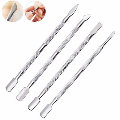 #ad 4Pcs Nail Pusher Dead Skin Push Remover Double End Nail Art Supply Manicure Tips