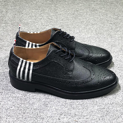 #ad Thom Browne Men#x27;s Double sided White Four Bar Hollow Lace Up Shoes