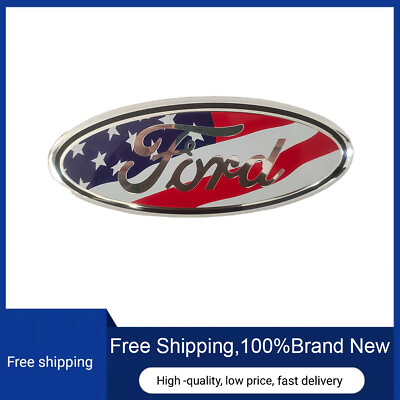 #ad Flag Emblem 9 Inch USA American Grill Oval For Ford F150 FRONT GRILLE TAILGATE