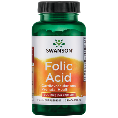 #ad Swanson Vitamin B Folic Acid 800 mcg Capsule 250ct