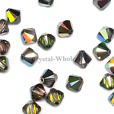 #ad 4mm Crystal Vitrail Medium 001 VM Genuine Swarovski 5328 XILION Bicone Beads