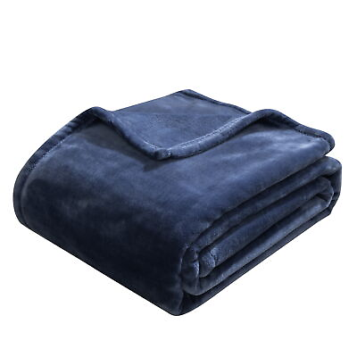 #ad Washed Indigo Home Polyester Velvet Plush Throw for Adult 50quot; x 72quot; Washable