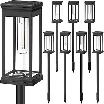 #ad 【Upgraded】Solar Pathway Lights Outdoor 8 Pack Large LED Solar Lights Outdoor...
