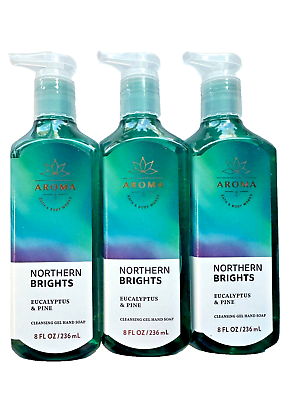 #ad Bath amp; Body Works LOT 3 Northern Brights Eucalyptus Pine Cleansing Gel Hand Soap