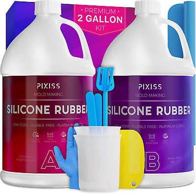 #ad Silicone Mold Making Kit 2 Gallon Liquid Silicone Rubber Bubble Free...