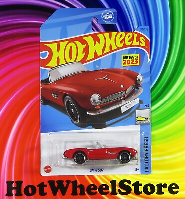 #ad 2023 Hot Wheels Red BMW 507 Factory Fresh Card #120 HW24 081323
