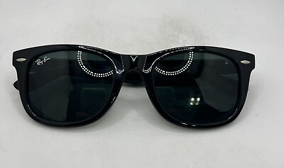 #ad Ray Ban RB2140 Black Sunglasses 50 22 140 USED