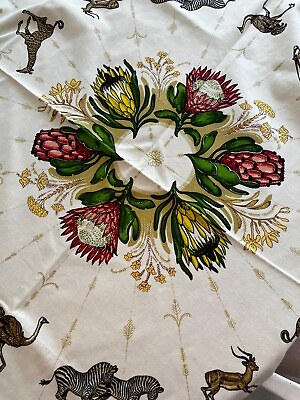 #ad Safari Theme Tablecloth Table Cover for Dining Room Kitchen 45quot; Square