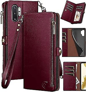 #ad XcaseBar for Samsung Galaxy Note 10 Plus Wallet case with Zipper Credit Card Hol