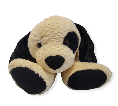 #ad Gund Plush Dog Peanut the Floppy Dog Spotted Puppy Stuffed Animal Plaid Bow 19quot;L