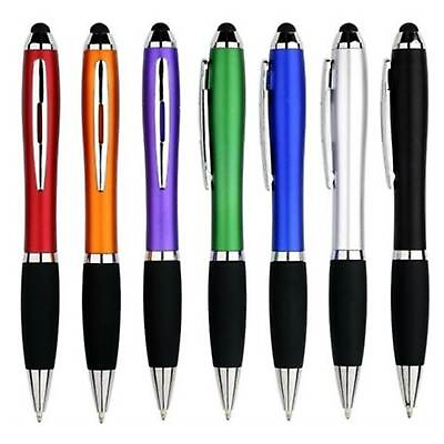 #ad 2 in 1 Universal Stylus Ballpoint Pen For Touch Screen Phone Tablet iPad PC