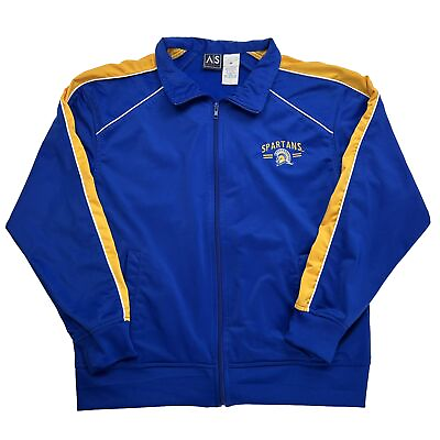 #ad SJSU San Jose State Spartans Jacket Mens M Blue Full Zip Embroidered A S Sports