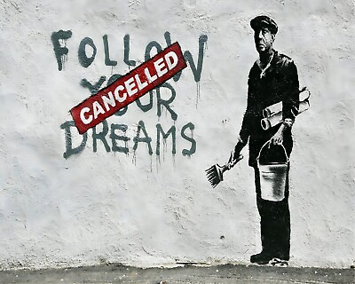 #ad Banksy Follow Your Dreams Graffiti Art 8 x 10 Print Photograph Picture Photo