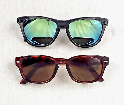#ad Adult Unisex Sunglasses Lot of 2 Pairs Assorted Unbranded Wayfare Style
