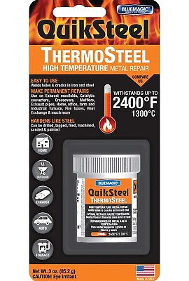#ad Blue Magic 3 Oz Quick Steel Thermo Steel High Heat Compared To Jb Weld Extreme