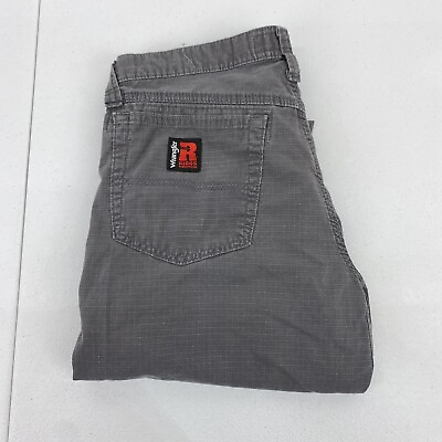#ad Wrangler Riggs Pants Mens Size 32x32 Gray pocket Cotton Ripstop Workwear Utility