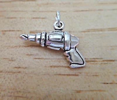 #ad Sterling Silver 3D 2x13mm Ski boot Drill Carpenter Tool Power Drill Charm