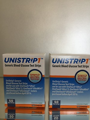 #ad UniStrip Glucose Test Strips 100 ct Generic One Touch Ultra Strips EXP 10 2025 $23.25