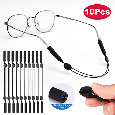 #ad 10X Glasses Strap Neck Cord Sports Eyeglasses Band Sunglasses Rope String Holder