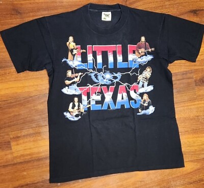 #ad VTG Tennessee River Gold LITTLE TEXAS Band Concert Mens Dbl sided T Shirt Sz L