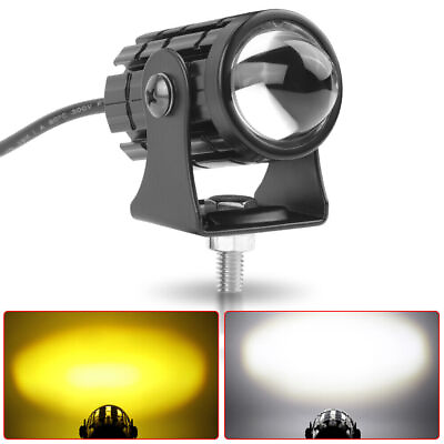 #ad 1PCS Motorcycle Dirt Bike LED Spot Light Headlight Lamp Fog Driving White Yellow