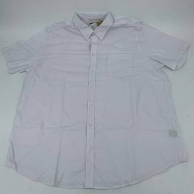 #ad New Foundry mens short sleeve shirt Sz 2XLT bigamp;tall white easy care cotton 7 86 $15.00