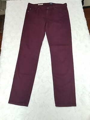 #ad Adriano Goldschmied Womens Jeans Slim Straight Leg Low Rise 5 Pockets Purple 28