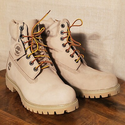 #ad NEW Timberland Men#x27;s Premium 6 Inch Boot Shoes in Light Brown US Size 95.