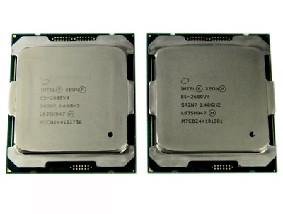 #ad ✅ Matched Pair Intel Xeon E5 2680 v4 2.4GHz 35MB 14 Core 120W LGA2011 3 SR2N7