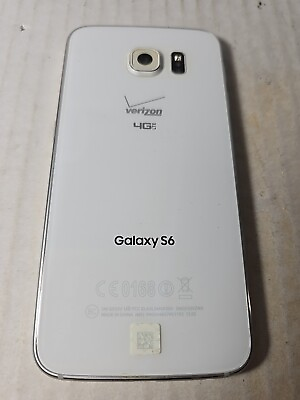 #ad Samsung SM G920V Galaxy S6 Verizon Unlocked Smartphone GOOD White