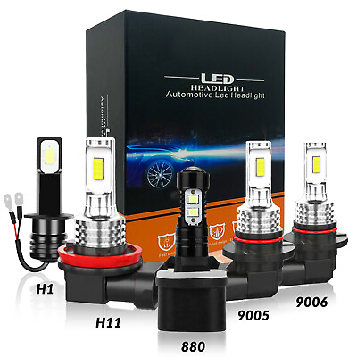 #ad 2PCS LED Headlight High Low Beam Fog Light Bulbs Combo Kit 9005 9006 880 H1 H11