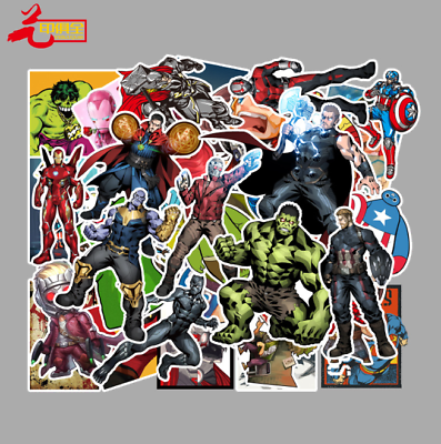 #ad 50 Pcs Stickers Marvel Heroes Movie Luggage Skateboard Car Phone Laptop Vinyl