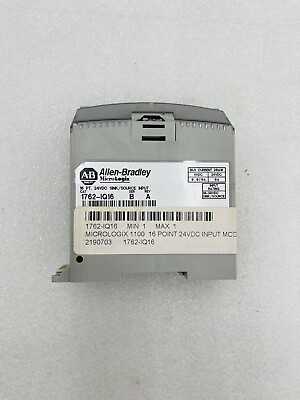 #ad New No Box Allen Bradley MicroLogix 1762 IQ16 DC Input Module #K 105A