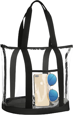 #ad 20 Large Clear Tote Bag with Small Pouch $17.38