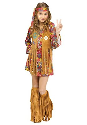 #ad Fun World Peace amp; Love Hippie Costume Large 12 14 Multicolor