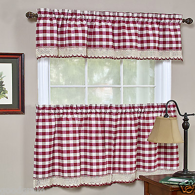#ad Buffalo Check Gingham Custom Window Curtain Treatments Assorted Colors amp; Sizes