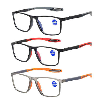 #ad Ultra Light TR90 Anti Blue Light Eyeglasses Men Clear Lens Sport Glasses Frames