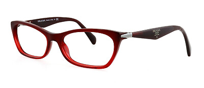 #ad PRADA VPR15P MAX 1O1 53mm Burgundy Gradient Red Eyeglasses Frames Only Italy