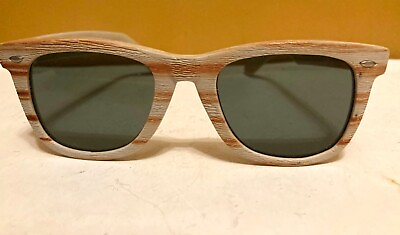 #ad Vintage 1990’s FLASH FASHION Wood Look Sunglasses